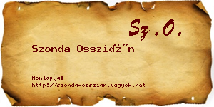Szonda Osszián névjegykártya